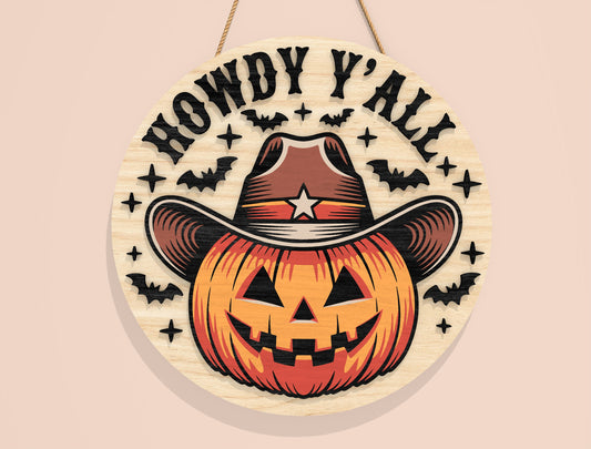 Howdy Halloween SVG Bundle Laser Cut File | 6 Western Halloween Designs | Funny Cowboy Decor | Glowforge, xTool, LightBurn, etc.