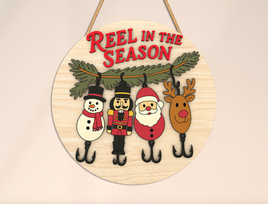 Funny Christmas Round Sign Laser Cut File | Ready to Cut | Glowforge, xTool, LightBurn, etc.