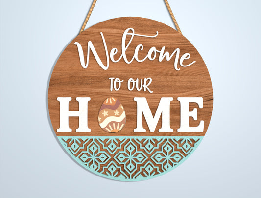 Interchangeable Welcome Door Sign SVG Bundle for xTool and Glowforge