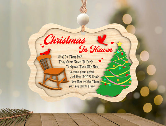 Christmas In Heaven Ornament SVG Bundle for Glowforge and xTool
