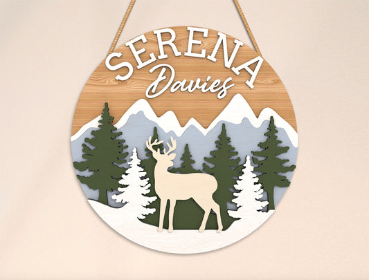 Personalized Forest Animal Name Sign SVG Bundle for xTool and Glowforge