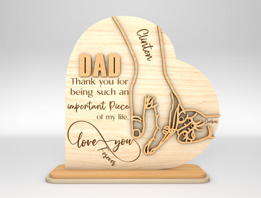 Dad Tabletop Sign SVG Laser Cut File for xTool and LightBurn