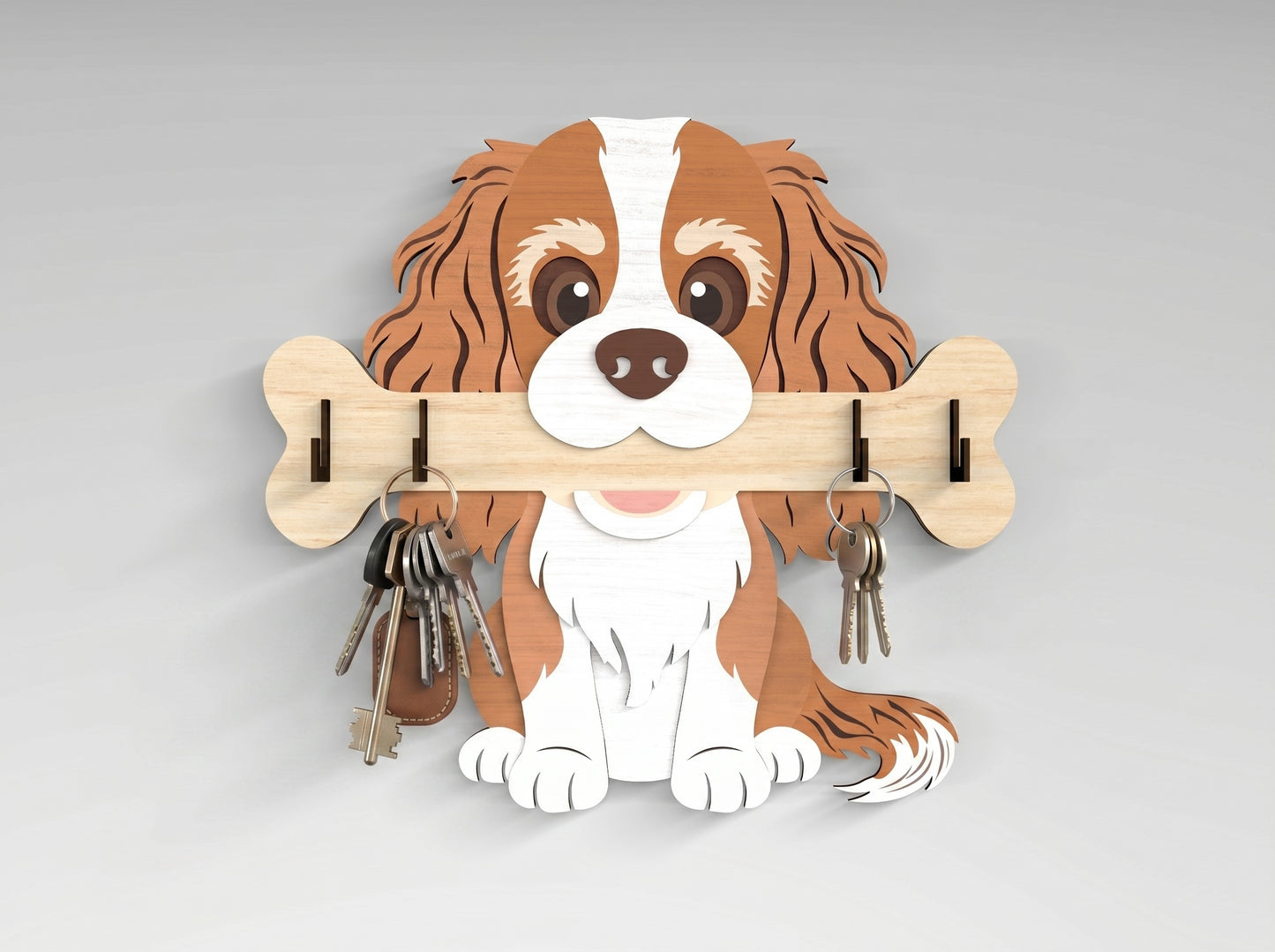 Dog Breed Key Holder SVG Bundle for Glowforge and LightBurn