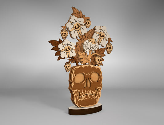 Halloween Pumpkin Flower Multilayer SVG for LightBurn xTool Glowforge