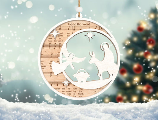 Nativity Hymn Moon Ornament SVG Bundle 2