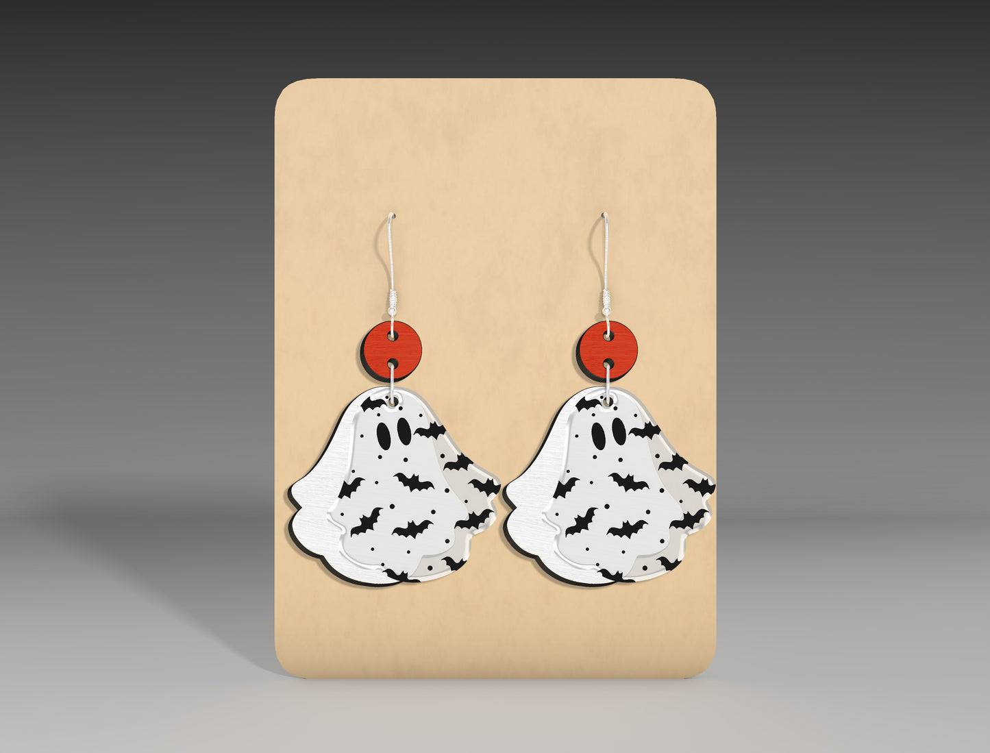 Halloween Floral Ghost Earrings SVG Bundle 3 Designs for Glowforge xTool LightBurn