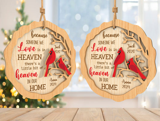 Cardinal Memorial Ornament SVG Laser Cut File for LightBurn and xTool