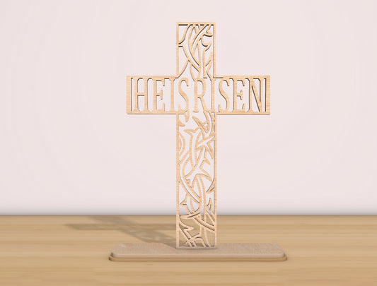 He Is Risen Jesus Cross Decor SVG Bundle 4 Designs for Glowforge and xTool