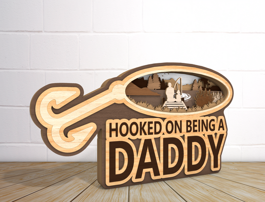 Fishing Dad Sign SVG Laser Cut File for Glowforge and LightBurn
