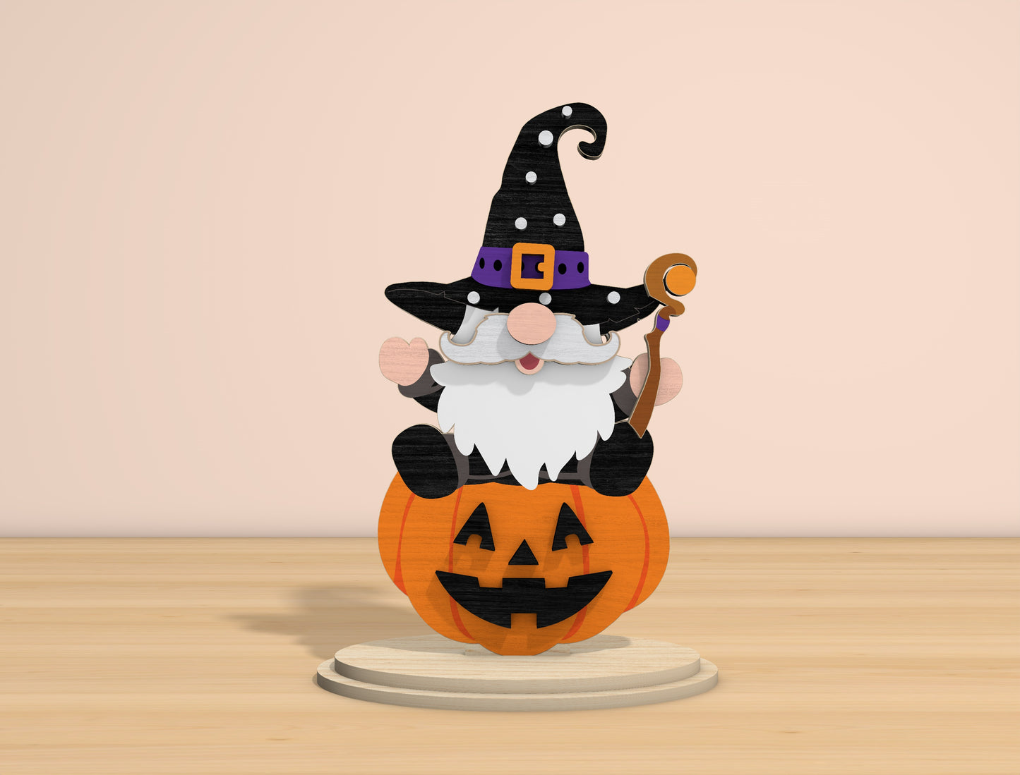 Halloween Pumpkin Gnome SVG Bundle Laser Cut File | 6 Cute Gnome Designs | Spooky Tabletop Decor | Glowforge, xTool, LightBurn, etc.