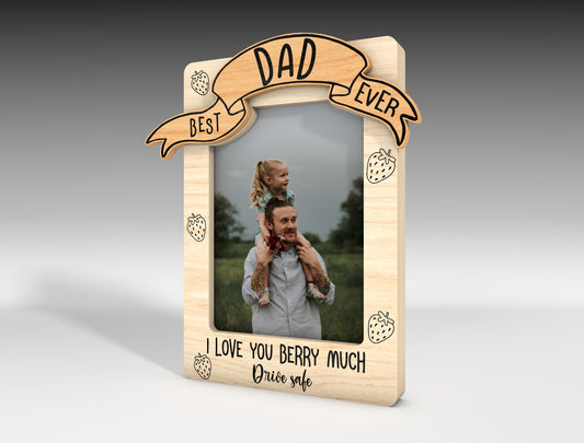 Dad Banner Photo Frame Plaque SVG Laser Cut File for xTool and LightBurn