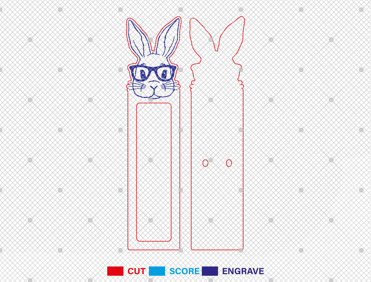 Rabbit Chocolate Holder SVG Easter Bunny Candy Gift for LightBurn and xTool