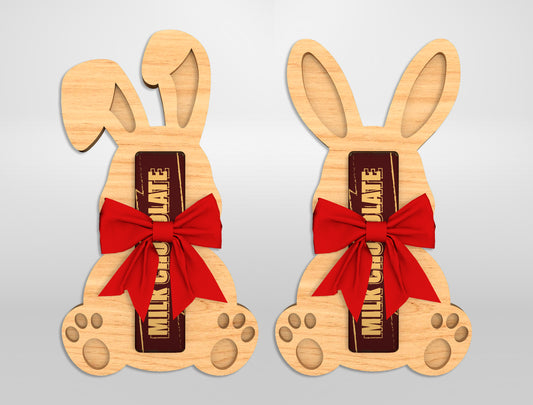 Easter Bunny Chocolate Holder SVG Cute Candy 6 Designs for Glowforge and xTool