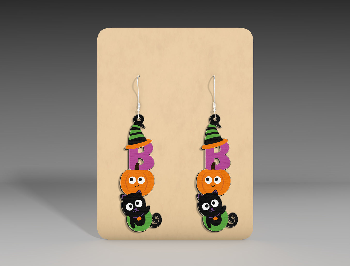 Halloween Pumpkin Gnome Earrings SVG Bundle 3 Designs for Glowforge xTool LightBurn