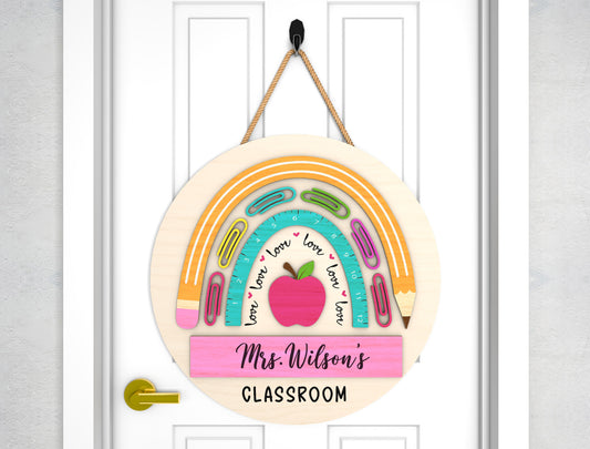 Classroom Round Sign SVG Bundle for Glowforge and LightBurn