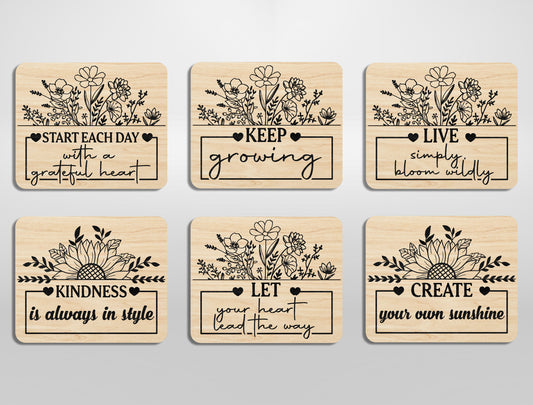 Motivational Fridge Magnet SVG Bundle for xTool and Glowforge