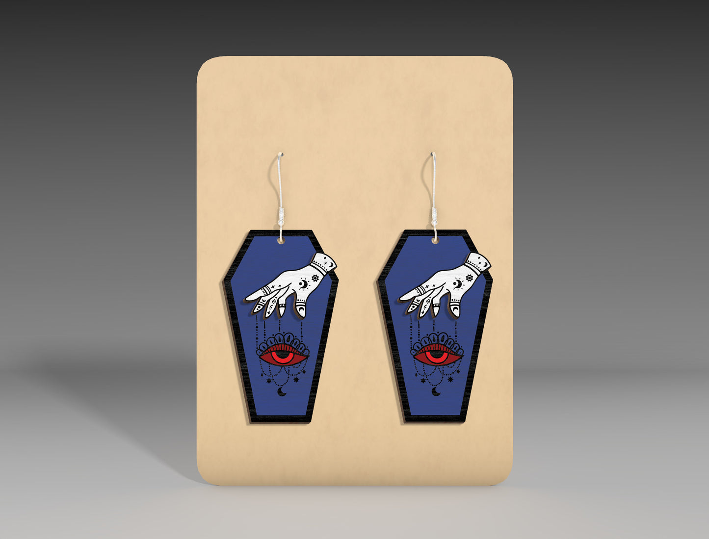 Halloween Coffin Ghost Earrings SVG Bundle 3 Designs for Glowforge xTool LightBurn