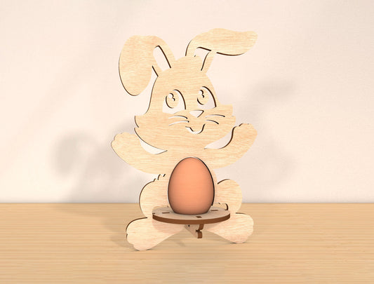 Bunny Egg Holder SVG Bundle Rabbit Egg Stand Easter for LightBurn and xTool