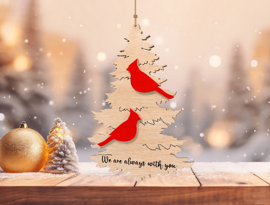 Cardinal Pine Tree Ornament SVG Bundle Laser Cut File for Glowforge xTool LightBurn