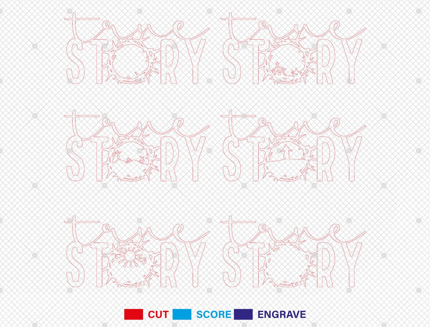 Easter Story Word Sign SVG Nativity Decor for LightBurn and Glowforge