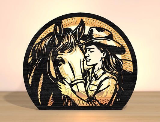 Cowboy Western Lantern SVG Bundle for Glowforge xTool Laser Cut File