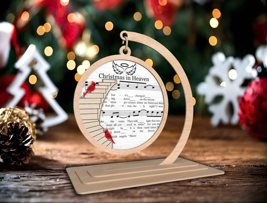 Christmas In Heaven SVG Memorial Tabletop Laser Cut File