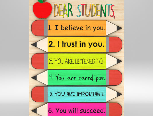 Teacher Motivational Pencil Sign SVG Laser Cut File for LightBurn