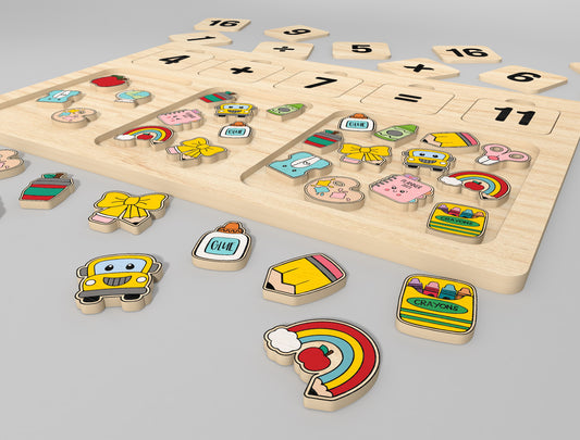 Montessori Math Toy SVG File for Glowforge and LightBurn