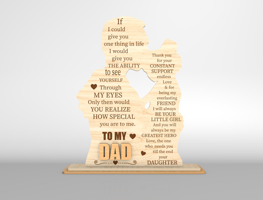 Mom and Dad Couple Tabletop Sign SVG for Glowforge and xTool