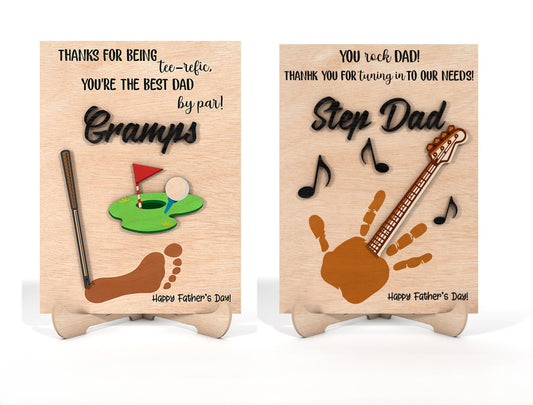 Father’s Day Handprint Sign SVG for Glowforge Laser Cut Files