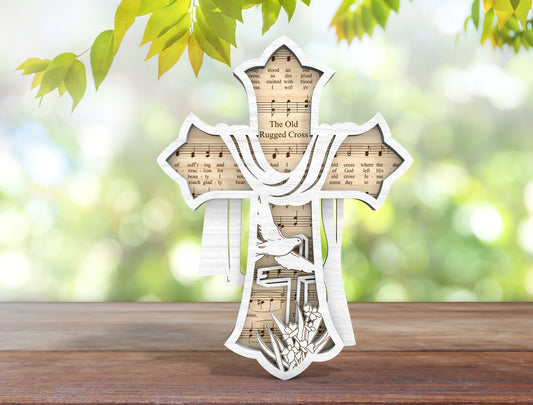 Cross Faith SVG Bundle Jesus Wooden Cross Decor for LightBurn and Glowforge