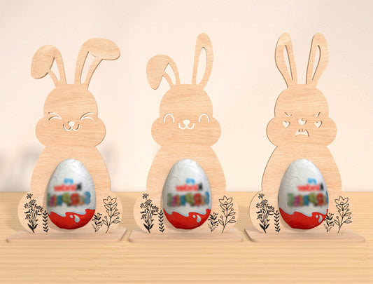 Bunny Egg Display Holder SVG Bundle 9 Designs for LightBurn and xTool