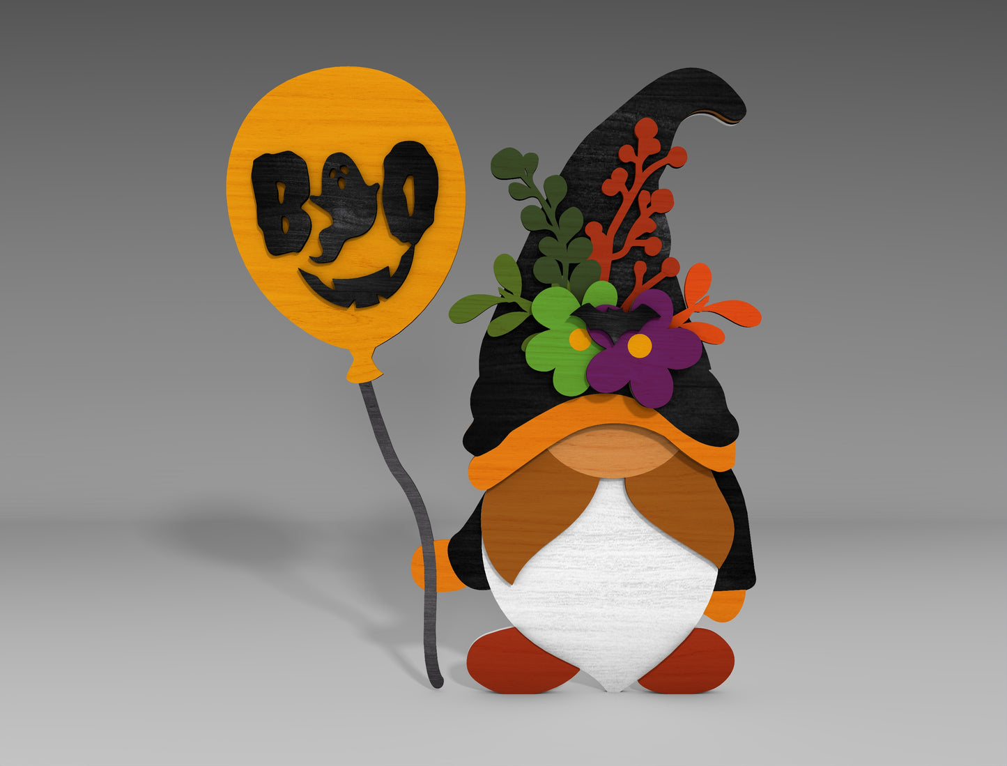 Halloween Gnome Standing Decor SVG Bundle for Glowforge xTool LightBurn