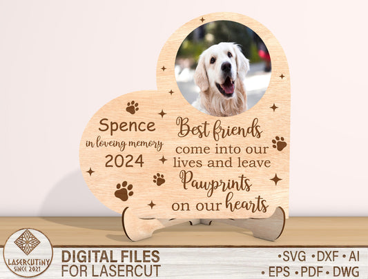 Pet Memorial Photo Frame SVG Bundle Laser Cut File