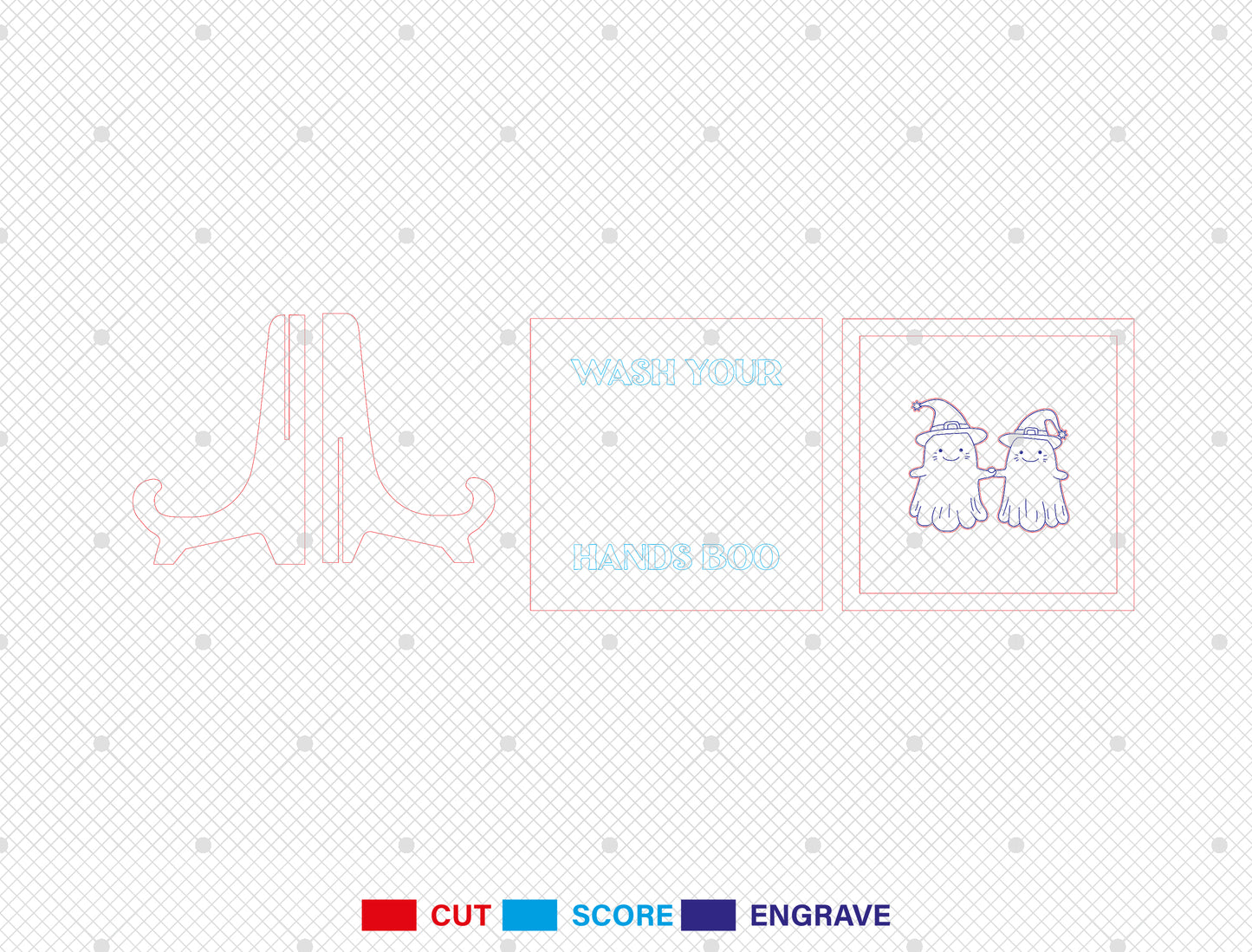 Halloween Wash Your Hands Sign SVG for Glowforge xTool LightBurn