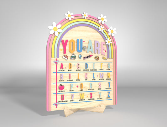 Teacher Appreciation Standing Sign Laser Cut File for xTool and Glowforge