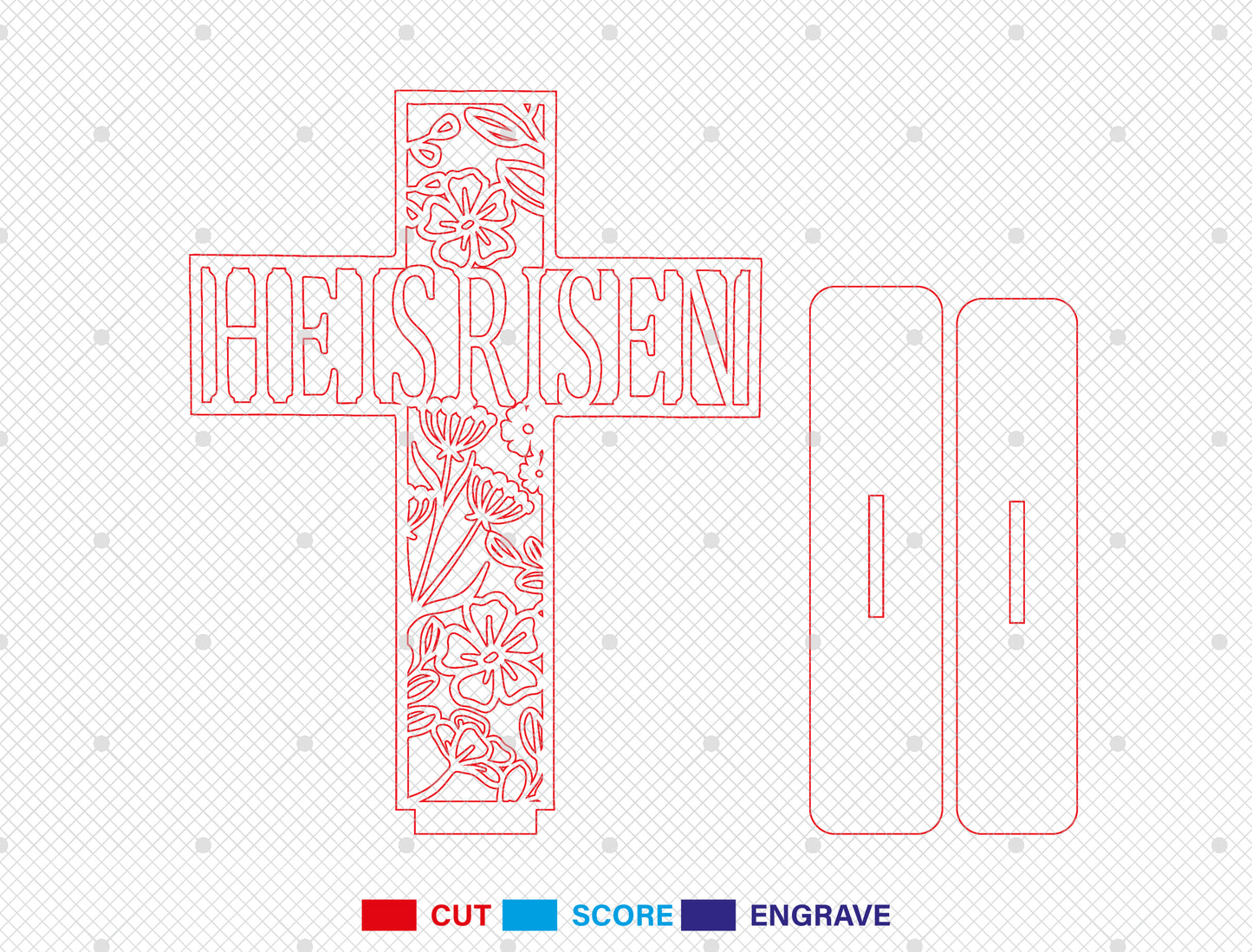 He Is Risen Jesus Cross Decor SVG Bundle 4 Designs for Glowforge and xTool