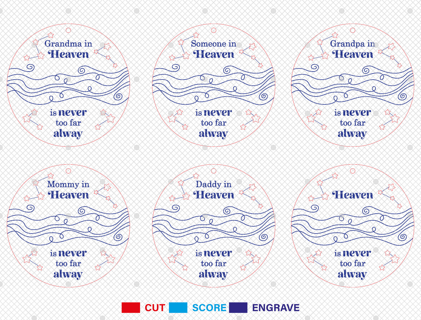 Memorial State Ornament SVG Bundle In Loving Map Decor Laser Cut File for xTool