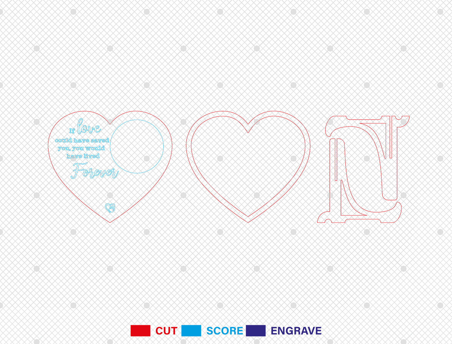 Custom Pet Memorial Heart Photo SVG Laser Cut File for LightBurn