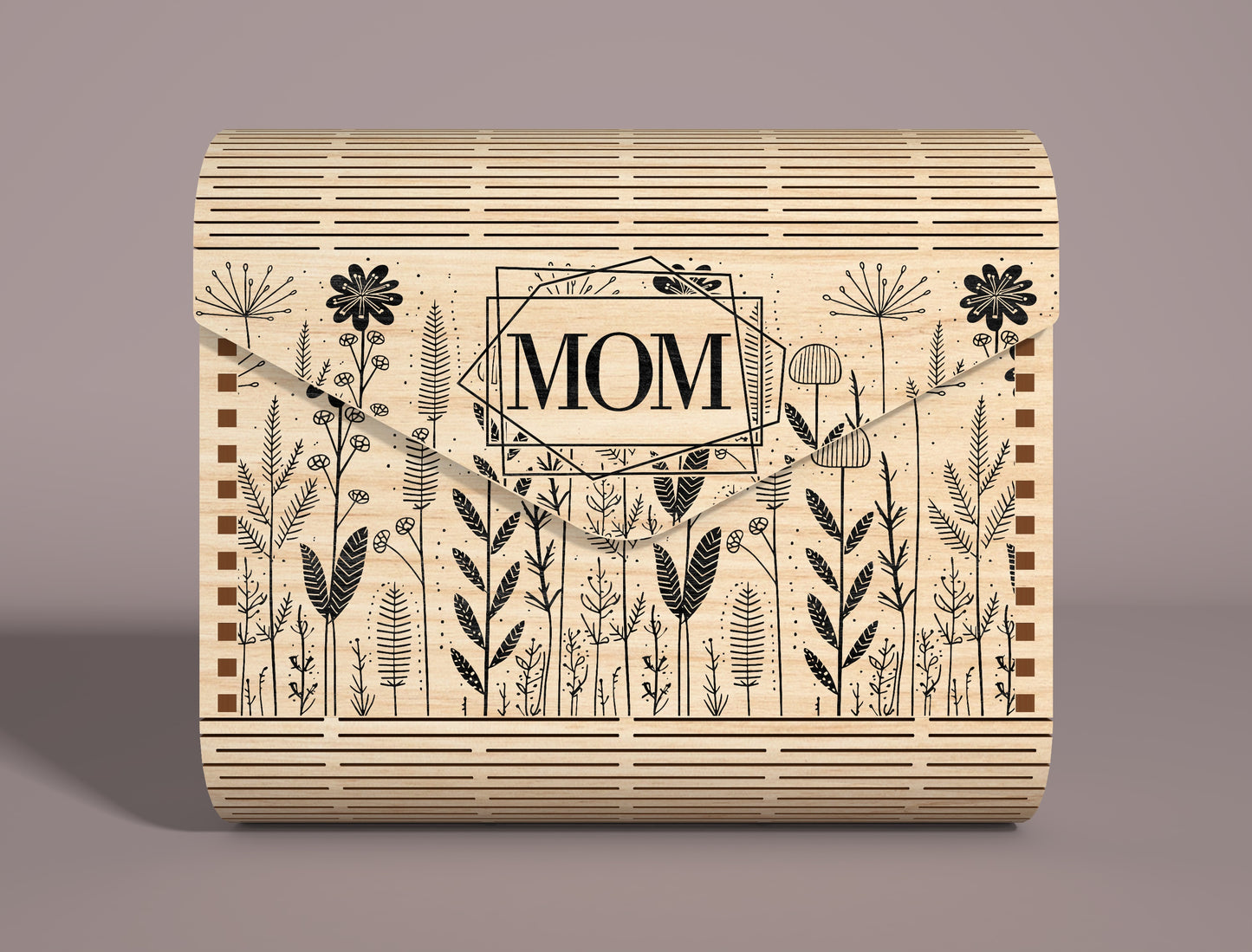 Mom Floral Clutch Bag SVG Wooden Clutch Set for xTool and LightBurn