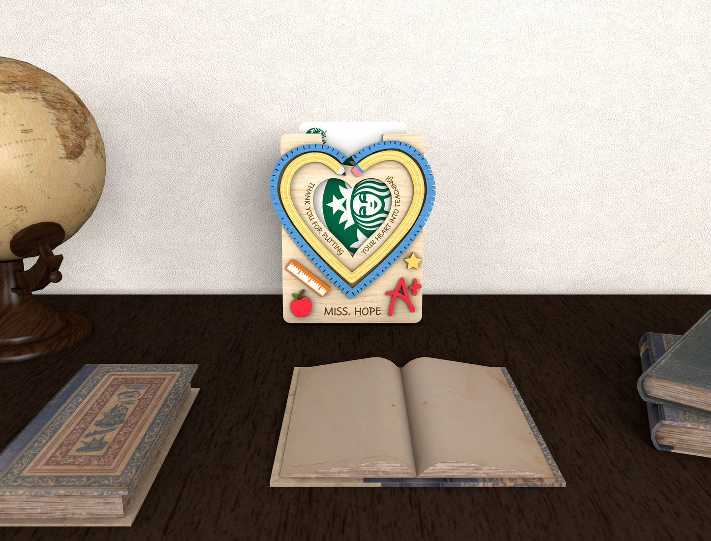 Teacher Gift Card Holder SVG Bundle for xTool and Glowforge