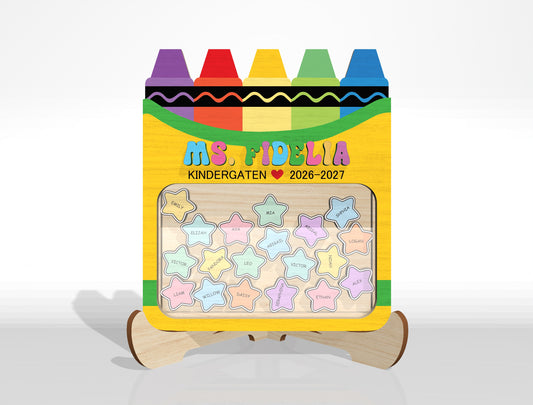 Personalized Teacher Shaker Sign SVG Bundle Laser Cut File for Glowforge and xTool