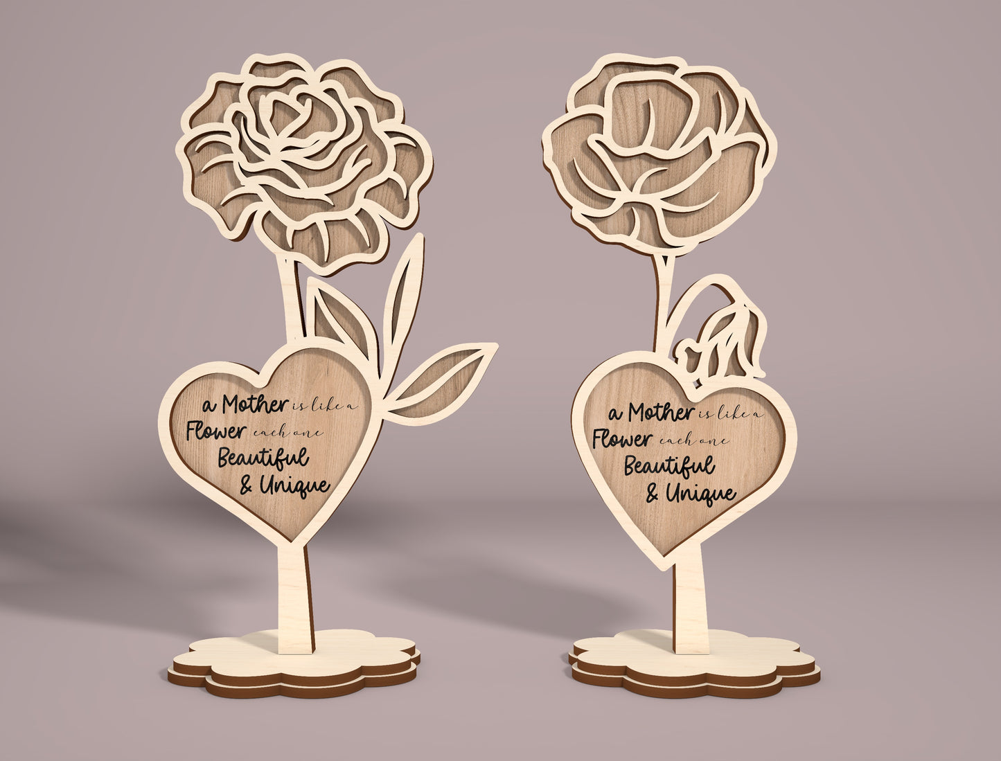 Mother's Day Flower Stand SVG Bundle 11 Designs for LightBurn and xTool