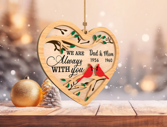 Remembrance Heart Ornament SVG for Glowforge and LightBurn