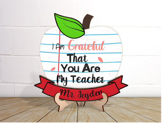Personalized Teacher Tabletop Sign SVG Bundle Laser Cut File for Glowforge and LightBurn