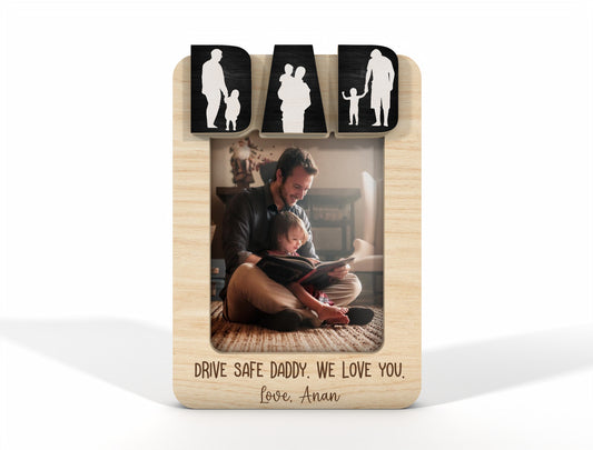 Dad Car Visor Photo Clip SVG Bundle Laser Cut File for Glowforge and xTool