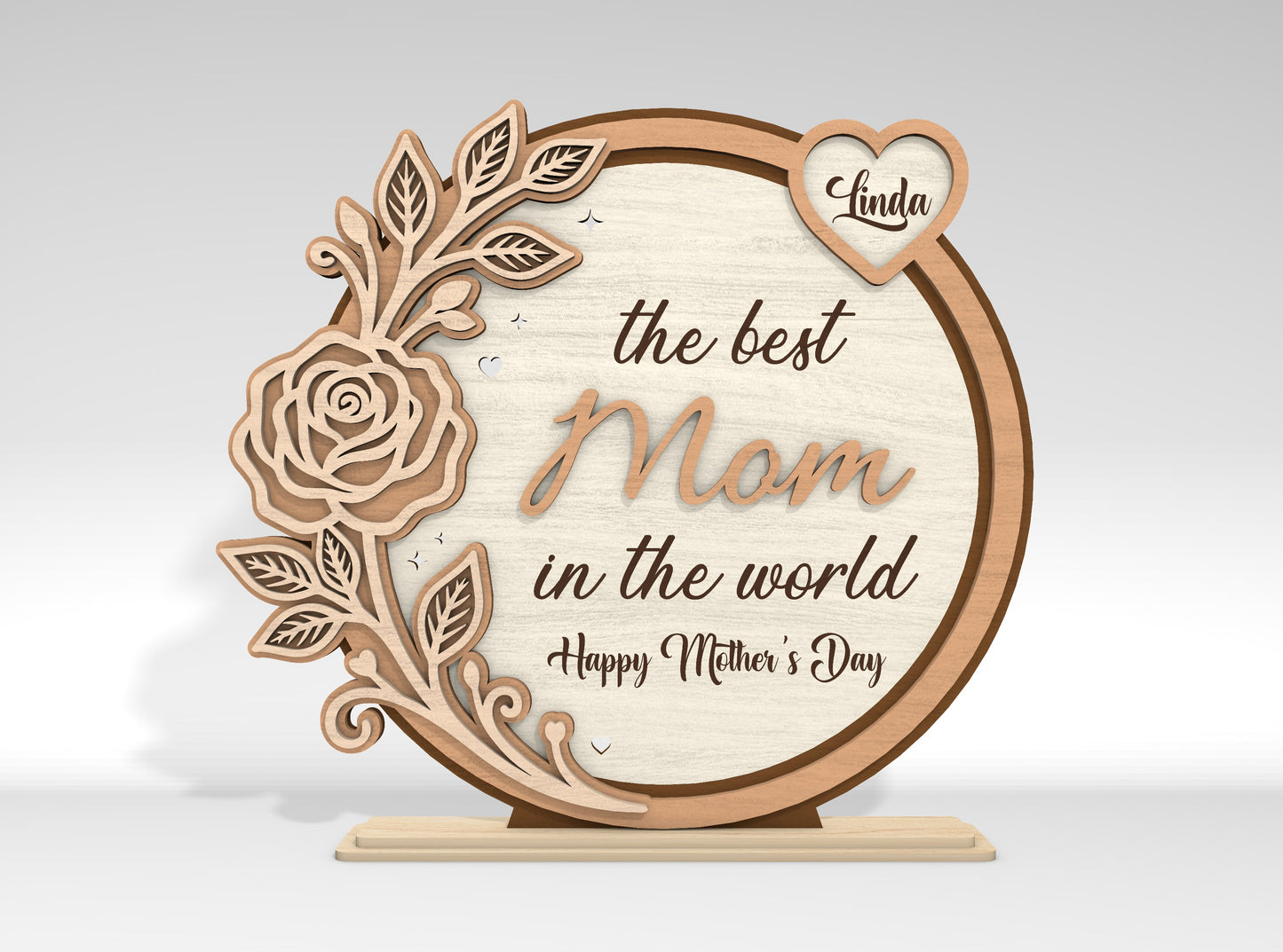 Mother's Day Quote Standing Sign SVG Bundle for LightBurn and xTool