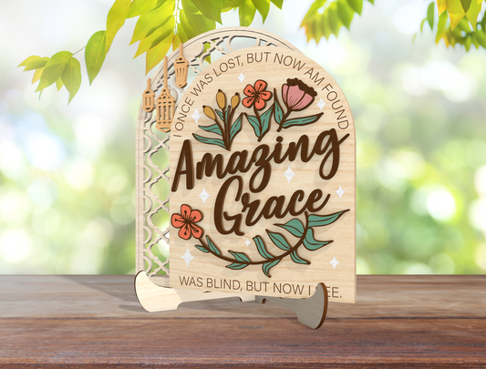 Christian Arch Sign SVG Amazing Grace and But God for LightBurn and Glowforge