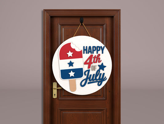 Patriotic Door Hanger SVG Bundle Laser Cut File for Glowforge