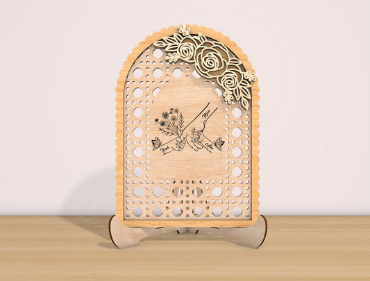Personalized Mom Floral Arch Sign SVG for Glowforge and LightBurn